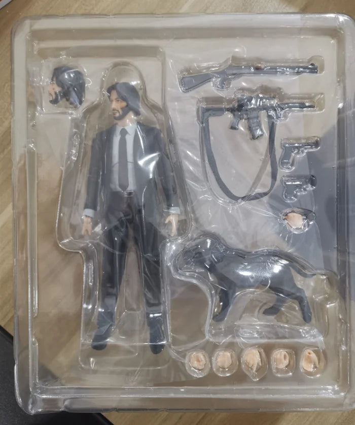 Mafex 085 John Wick with Dogs PVC Collectible Joints Moveable Action Figure Toy