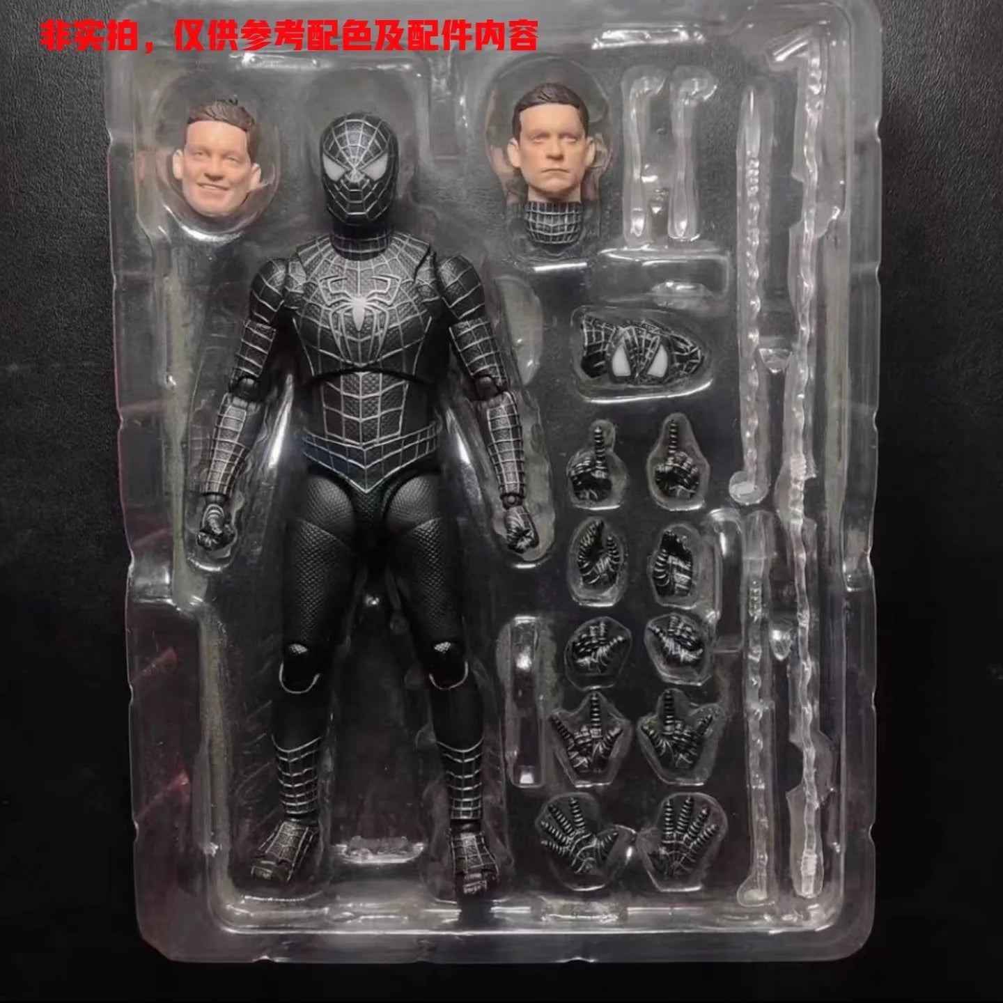 Ct Spider-Man Black Suit Version S.H.Figuarts Spiderman Venom Shf Tobey Spider Man 2099 Maguire Miquel  anime Action Figures toy