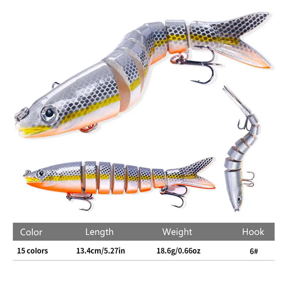 Hot Aorace Fishing wobbler Lifelike 6/7 Segment Swimbait Crankbait Hard Bait Slow 10cm 17g Isca Artificial Lures Fishing Tackle