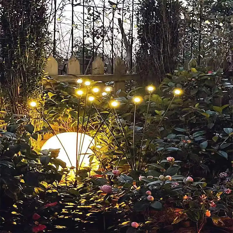 10LEDS Solar Fairy Light Outdoor Lawn Courtyard Garden Decor Firefly Lights Christmas Decoration Solar Powered Street Lamp