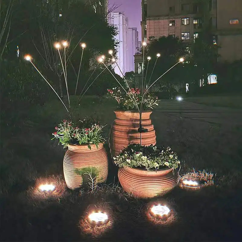 10LEDS Solar Fairy Light Outdoor Lawn Courtyard Garden Decor Firefly Lights Christmas Decoration Solar Powered Street Lamp