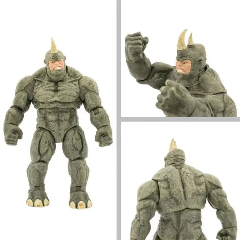 Hot toys Marvel Anime X-Men Avengers villain hero 7inch Rhino joint Movable Action Figure Collectible Model Toy Figures gifts