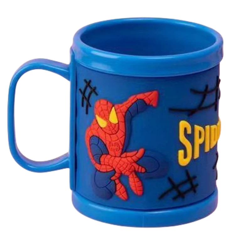 Marvel Spiderman children's new Korean version of animation personality creative cartoon cute shape anti-fall plastic wash cup