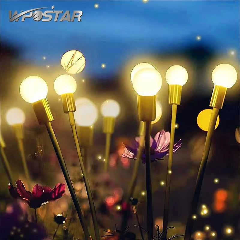 10LEDS Solar Fairy Light Outdoor Lawn Courtyard Garden Decor Firefly Lights Christmas Decoration Solar Powered Street Lamp