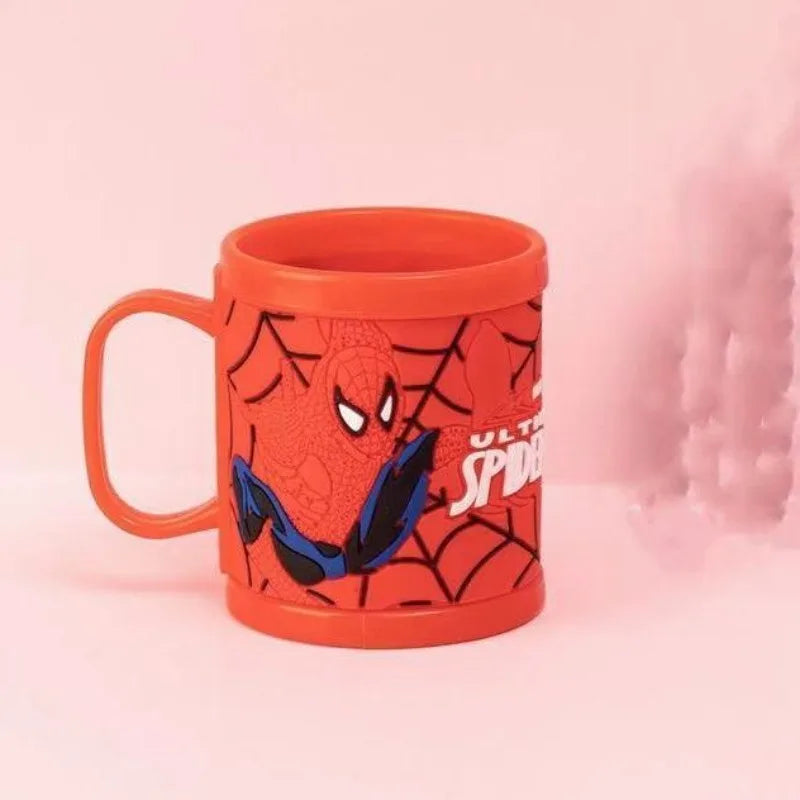 Marvel Spiderman children's new Korean version of animation personality creative cartoon cute shape anti-fall plastic wash cup