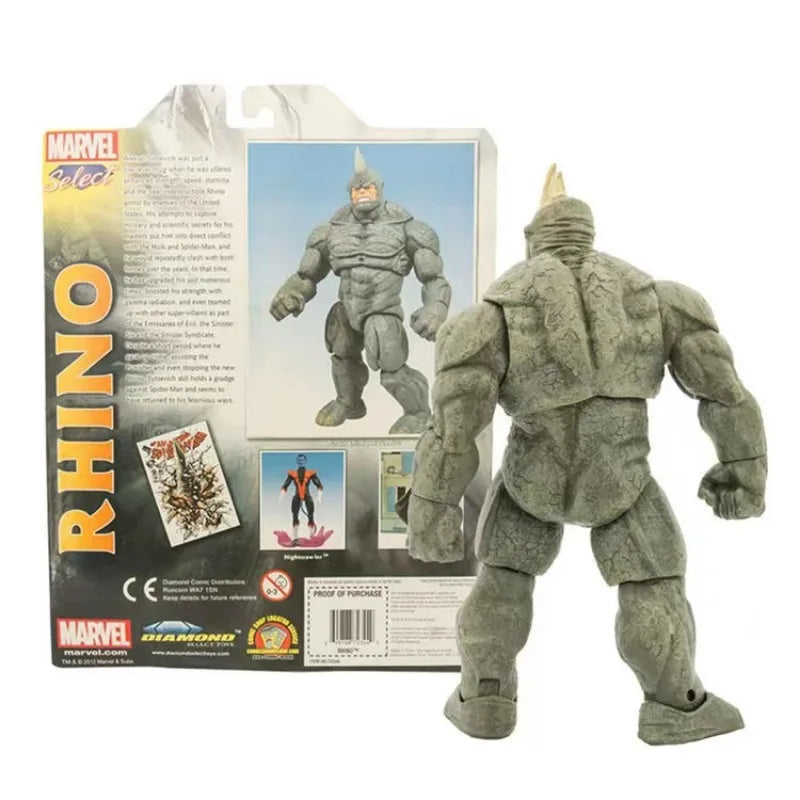 Hot toys Marvel Anime X-Men Avengers villain hero 7inch Rhino joint Movable Action Figure Collectible Model Toy Figures gifts