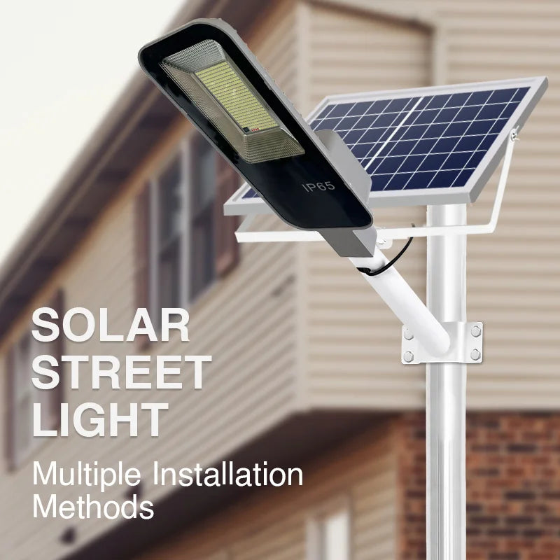 Super bright solar street lamp outdoor road lamp 370LED, 7500K, IP65 waterproof, remote control, garden, playground, terrace.