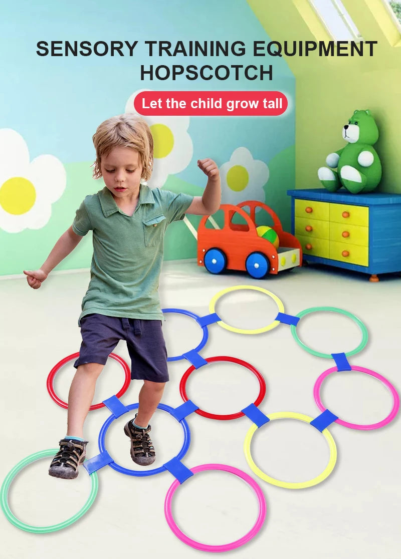 Kids Outdoor Toys Hopscotch Ring Jumping For Kids Sports Outdoor Play Outside Toys Children Garden Backyard Indoor Carnival Game