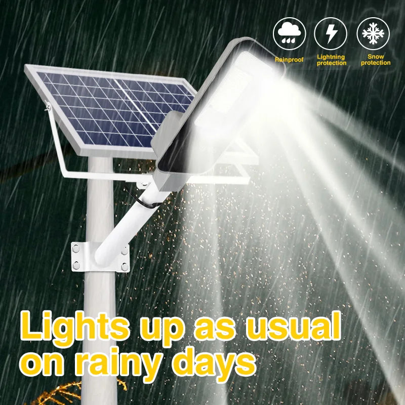 Super bright solar street lamp outdoor road lamp 370LED, 7500K, IP65 waterproof, remote control, garden, playground, terrace.