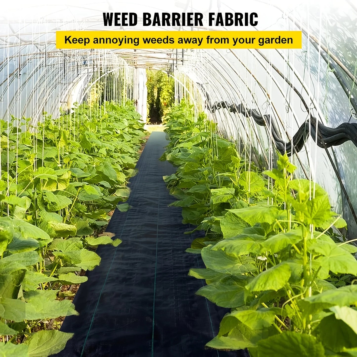 1 Pack, Garden Weed Barrier Landscape Fabric, Weed Block Fabric, Woven Mulch For Landscaping Ground Cover Weed Control Fabric