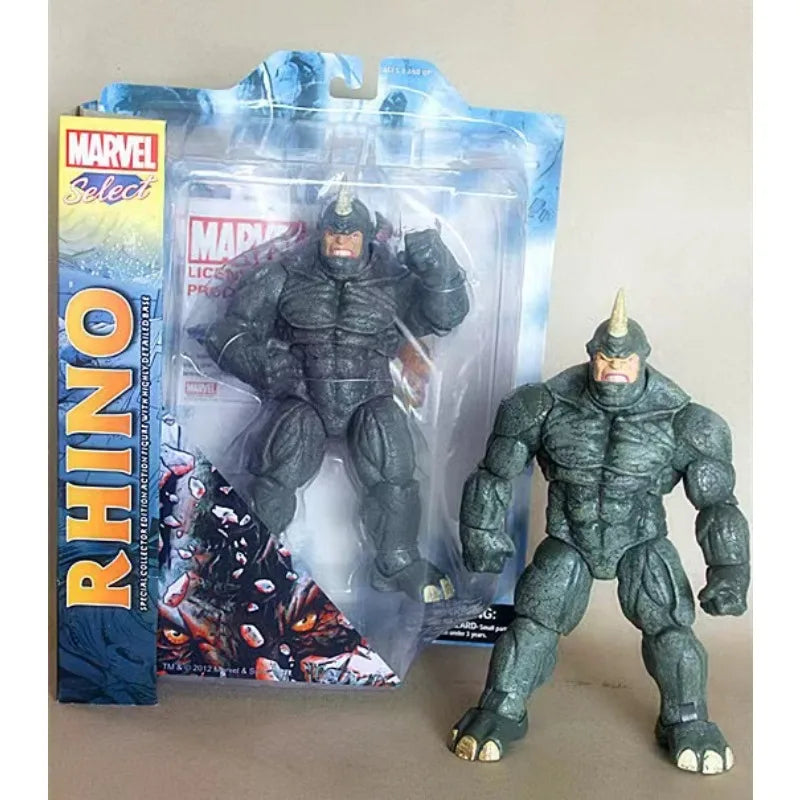 Hot toys Marvel Anime X-Men Avengers villain hero 7inch Rhino joint Movable Action Figure Collectible Model Toy Figures gifts