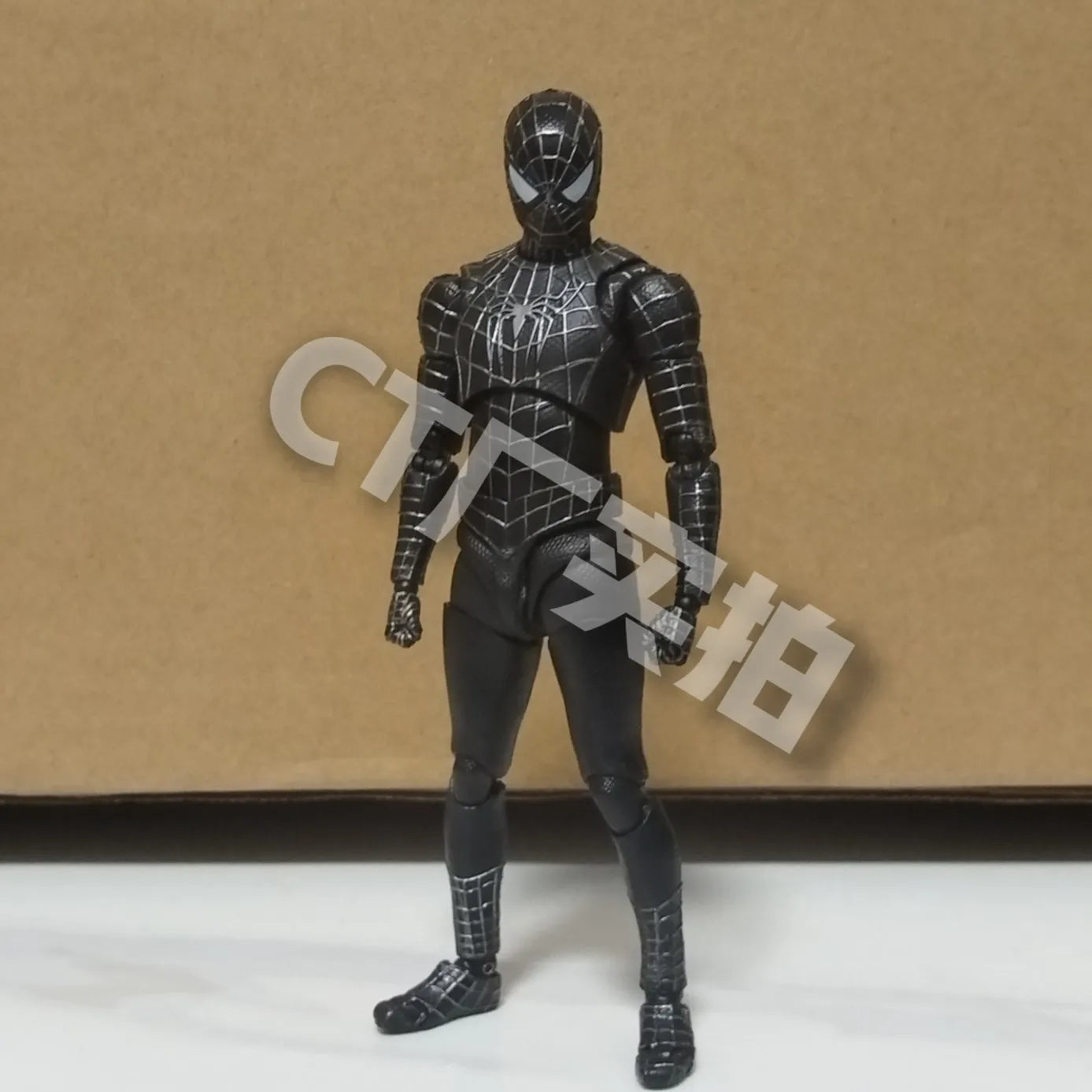 Ct Spider-Man Black Suit Version S.H.Figuarts Spiderman Venom Shf Tobey Spider Man 2099 Maguire Miquel  anime Action Figures toy